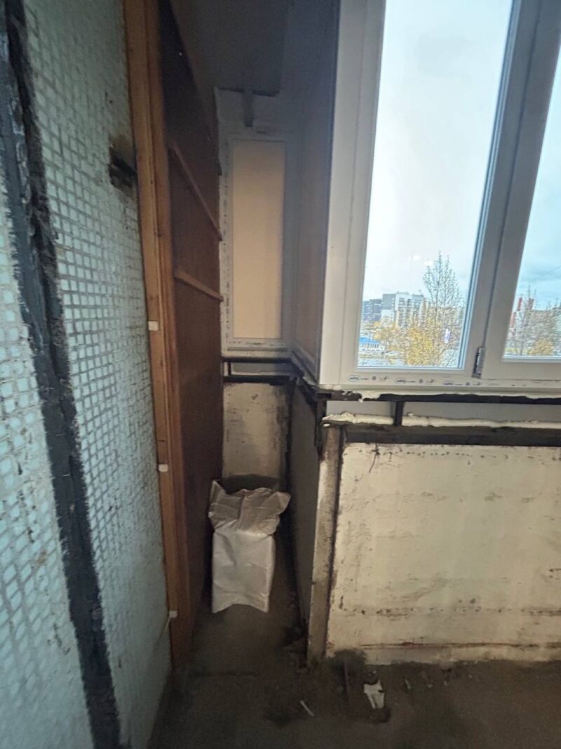 Балкон под ключ, в процессе работ
