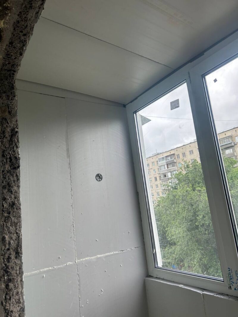 Балкон под ключ в Тольятти, в процессе работ