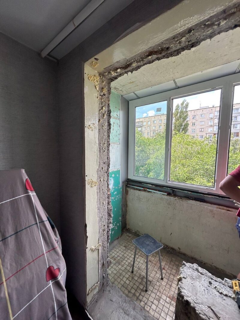 Балкон под ключ в Тольятти, в процессе работ