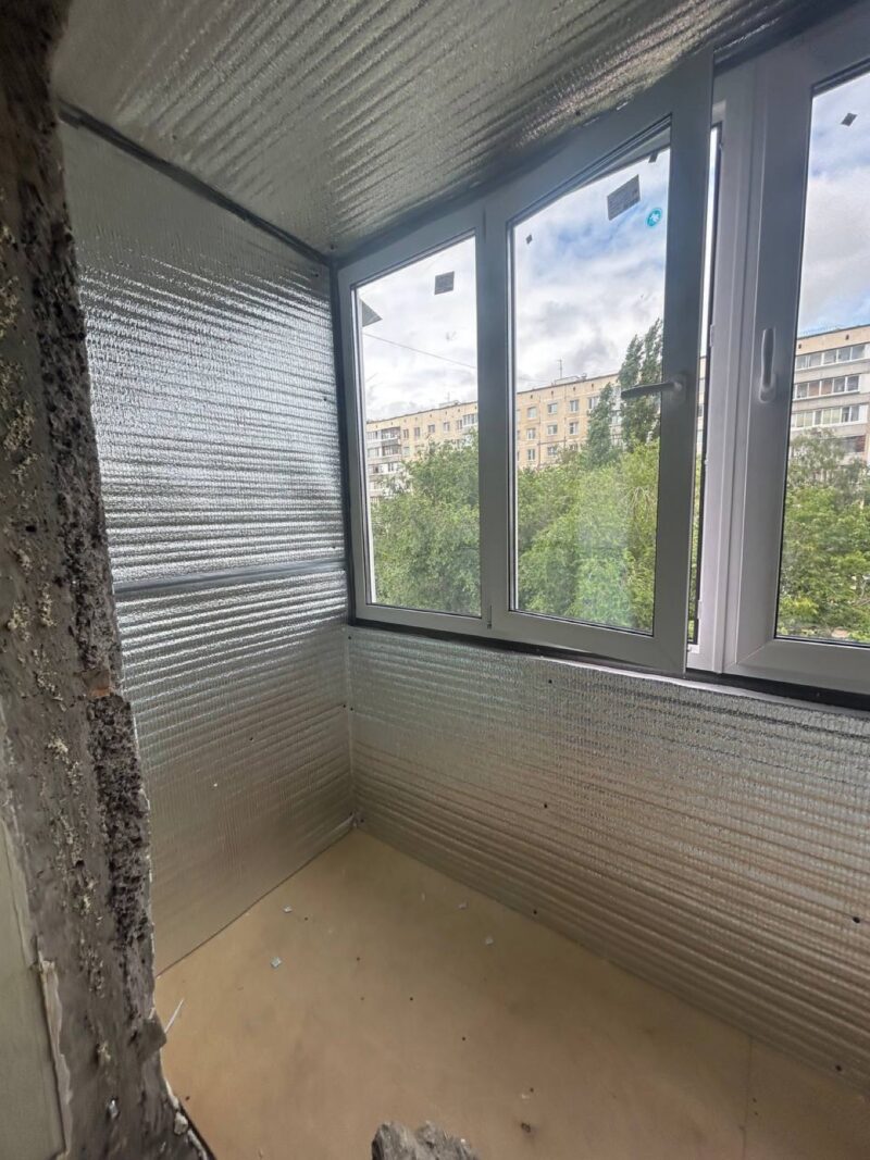 Балкон под ключ в Тольятти, в процессе работ